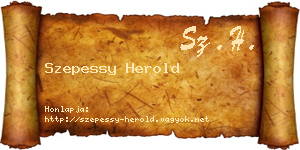 Szepessy Herold névjegykártya
